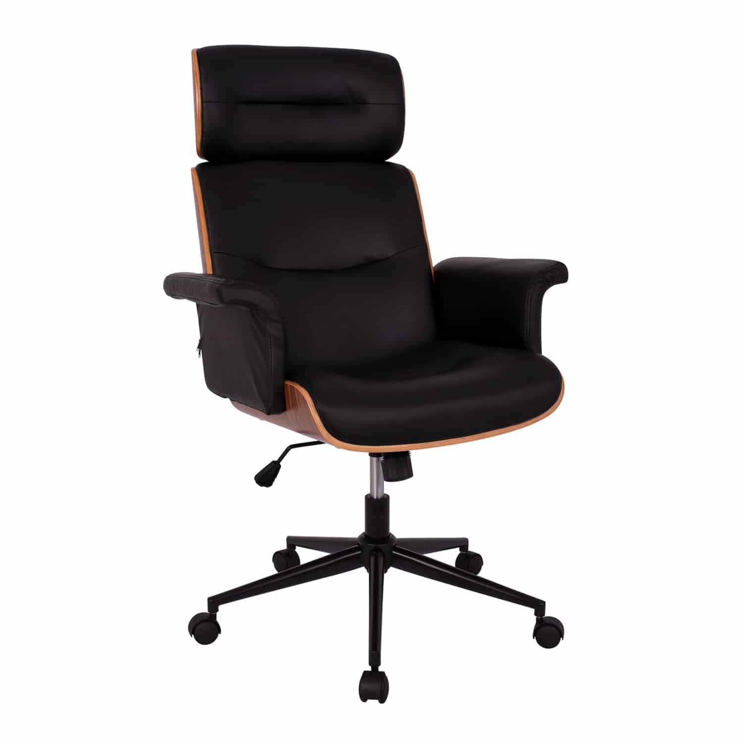 HM1108.01 ΚΑΡΕΚΛΑ ΓΡΑΦΕΙΟΥ ΔΙΕΥΘΥΝΤΙΚΗ SUPERIOR PRO HM1108.01 ΚΑΡΥΔΙ-ΜΑΥΡO PU 74x74x116Yεκ. - Image 1