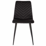 ΚΑΡΕΚΛΑ LATRELL HM8587.04 ΒΕΛΟΥΔΟ ΜΑΥΡΟ ΜΕ ΜΑΥΡΑ ΜΕΤΑΛΛΙΚΑ ΠΟΔΙΑ 43x54x88Υεκ. - Image 3