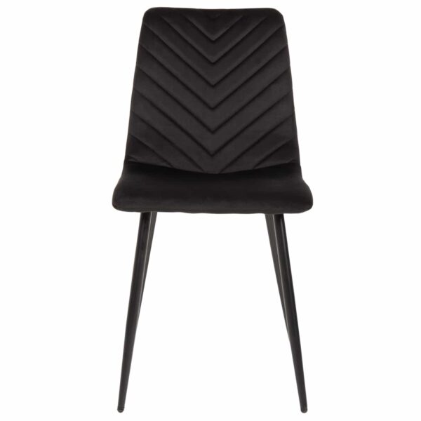 ΚΑΡΕΚΛΑ LATRELL HM8587.04 ΒΕΛΟΥΔΟ ΜΑΥΡΟ ΜΕ ΜΑΥΡΑ ΜΕΤΑΛΛΙΚΑ ΠΟΔΙΑ 43x54x88Υεκ. - Image 3