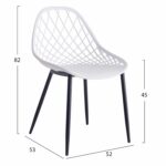 ΚΑΡΕΚΛΑ ΠΟΛΥΠΡΟΠΥΛΕΝΙΟΥ ΛΕΥΚΗ LIO ΜΕ ΜΕΤΑΛΛΙΚΑ ΠΟΔΙΑ ΜΑΥΡΑ HM9524.01 52x53x82Υ εκ. - Image 2