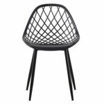 ΚΑΡΕΚΛΑ ΠΟΛΥΠΡΟΠΥΛΕΝΙΟΥ LIO ΜΕ ΜΕΤΑΛΛΙΚΑ ΠΟΔΙΑ ΜΑΥΡΗ HM9524.02 52x53x82Υ εκ. - Image 3