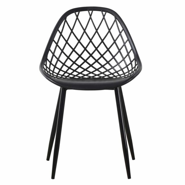 ΚΑΡΕΚΛΑ ΠΟΛΥΠΡΟΠΥΛΕΝΙΟΥ LIO ΜΕ ΜΕΤΑΛΛΙΚΑ ΠΟΔΙΑ ΜΑΥΡΗ HM9524.02 52x53x82Υ εκ. - Image 3