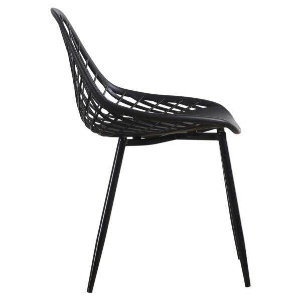 ΚΑΡΕΚΛΑ ΠΟΛΥΠΡΟΠΥΛΕΝΙΟΥ LIO ΜΕ ΜΕΤΑΛΛΙΚΑ ΠΟΔΙΑ ΜΑΥΡΗ HM9524.02 52x53x82Υ εκ. - Image 4