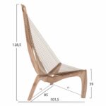 ΚΑΡΕΚΛΑ ΣΑΛΟΝΙΟΥ HARP HM9861 ΞΥΛΟ ΦΡΑΞΙΝΟΣ-ΣΥΝΘ. ΣΧΟΙΝΙ-ΦΥΣΙΚΟ 85x101,5x128,5Yεκ. - Image 2