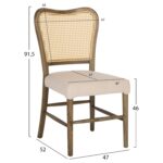 ΚΑΡΕΚΛΑ ΤΟΟΝ ΞΥΛΟ RATTAN ΥΦΑΣΜΑ HM9406.04 47x52x91,5Υεκ. - Image 2