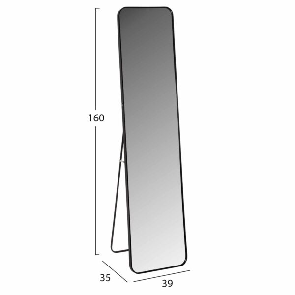 ΚΑΘΡΕΠΤΗΣ ΔΑΠΕΔΟΥ ΒOELY HM9577.01 ΣΚΕΛΕΤΟΣ ΑΛΟΥΜΙΝΙΟΥ ΣΕ ΜΑΥΡΟ ΧΡΩΜΑ 40x35x160Υεκ. - Image 2