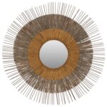 ΚΑΘΡΕΠΤΗΣ ΜΕ ΠΛΑΙΣΙΟ MENDONG GRASS Φ105εκ ΣΕ ΧΡΩΜΑ ΦΥΣΙΚΟ ΧΡΥΣΟ HM7798