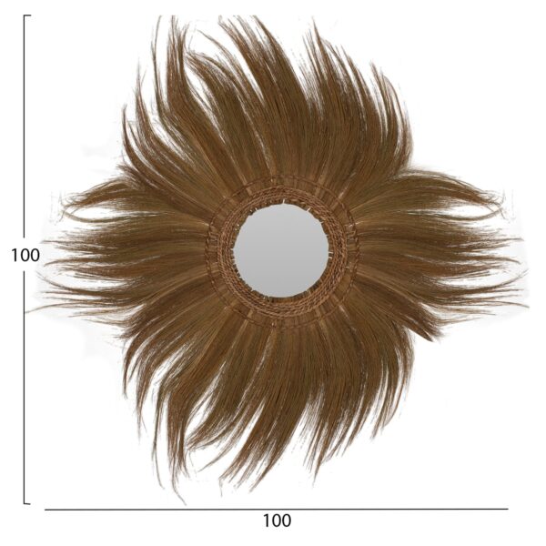 kathreptis-stroggylos-me-plaisio-floio-m-1 ΚΑΘΡΕΠΤΗΣ ΣΤΡΟΓΓΥΛΟΣ ΜΕ ΠΛΑΙΣΙΟ ΦΛΟΙΟ ΜΠΑΝΑΝΑΣ ΣΕ ΧΡΩΜΑ ΦΥΣΙΚΟ 100x4x100 ΕΚ.HM7735 - Image 2