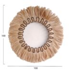 ΚΑΘΡΕΠΤΗΣ ΣΤΡΟΓΓΥΛΟΣ ΜΕ ΠΛΑΙΣΙΟ ΙΝΕΣ ΑΜΠΑΚΑ ΧΡΩΜΑ ΦΥΣΙΚΟ ΜΑΥΡΟ Φ100εκ.HM7749 - Image 2