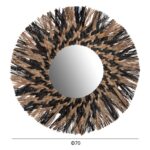 ΚΑΘΡΕΠΤΗΣ ΤΟΙΧΟΥ HM7833 ΜΕ ΠΛΕΚΤΟ ΠΛΑΙΣΙΟ MENDONG GRASS Φ70εκ ΣΕ ΜΑΥΡΟ & ΦΥΣΙΚΟ - Image 2