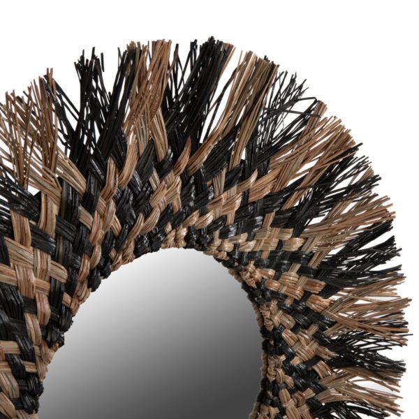 kathreptis-toichoy-fb97833-me-plekto-pla-2 ΚΑΘΡΕΠΤΗΣ ΤΟΙΧΟΥ HM7833 ΜΕ ΠΛΕΚΤΟ ΠΛΑΙΣΙΟ MENDONG GRASS Φ70εκ ΣΕ ΜΑΥΡΟ & ΦΥΣΙΚΟ - Image 3