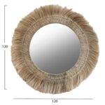 ΚΑΘΡΕΠΤΗΣ ΤΟΙΧΟΥ ΣΤΡΟΓΓΥΛΟΣ ΜΕ ΙΝΕΣ ΑΜΠΑΚΑ ΣΕ ΧΡΩΜΑ ΦΥΣΙΚΟ 120x4x120Yεκ.HM7747 - Image 2