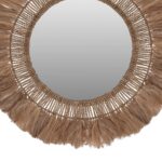 ΚΑΘΡΕΠΤΗΣ ΤΟΙΧΟΥ ΣΤΡΟΓΓΥΛΟΣ ΜΕ ΙΝΕΣ ΑΜΠΑΚΑ ΣΕ ΧΡΩΜΑ ΦΥΣΙΚΟ 90x4x90Υεκ.HM7736 - Image 3