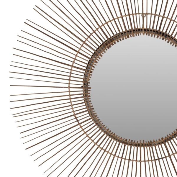 ΚΑΘΡΕΠΤΗΣ ΤΟΙΧΟΥ ΣΤΡΟΓΓΥΛΟΣ ΜΕ STICKS ΚΟΚΟΦΟΙΝΙΚΑ ΣΕ ΦΥΣΙΚΟ 120x4x120Yεκ.HM7732 - Image 4