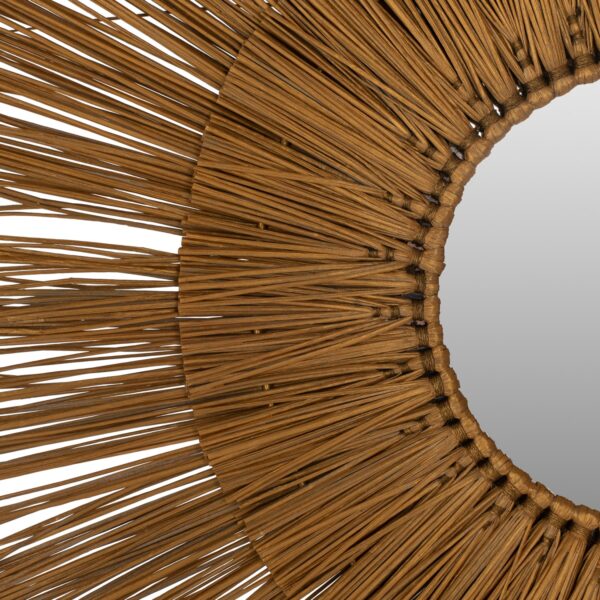 ΚΑΘΡΕΠΤΗΣ ΤΟΙΧΟΥ ΣΤΡΟΓΓΥΛΟΣ MENDONG GRASS ΠΛΑΙΣΙΟ ΣΕ ΧΡΩΜΑ ΧΡΥΣΟ Φ65εκ.HM7801 - Image 5