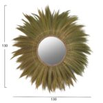 ΚΑΘΡΕΠΤΗΣ ΤΟΙΧΟY ΣΤΡΟΓΓΥΛΟΣ ΠΛΑΙΣΙΟ ΙΝΕΣ ΜΠΑΝΑΝΑΣ ΣΕ ΦΥΣΙΚΟ 130x4x130Υεκ.HM7734 - Image 2