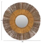 ΚΑΘΡΕΠΤΗΣ ΤΟΙΧΟΥ ΣΤΡΟΓΓΥΛΟΣ ΠΛΑΙΣΙΟ MENDONG GRASS ΣΕ ΧΡΩΜΑ ΦΥΣΙΚΟ ΧΡΥΣΟ Φ70εκ.HM7800 - Image 2