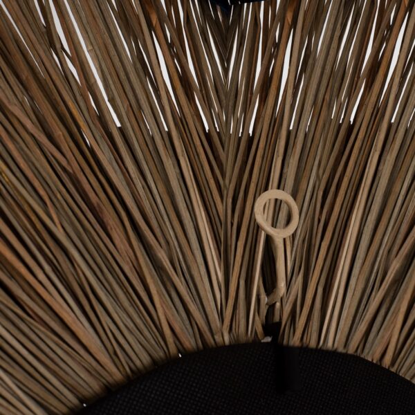 ΚΑΘΡΕΠΤΗΣ ΤΟΙΧΟΥ ΣΤΡΟΓΓΥΛΟΣ ΠΛΑΙΣΙΟ MENDONG GRASS ΣΕ ΧΡΩΜΑ ΦΥΣΙΚΟ ΧΡΥΣΟ Φ70εκ.HM7800 - Image 6