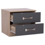 ΚΟΜΟΔΙΝΟ ΜΕΛΑΜΙΝΗΣ ASHLYN 2 ΣΥΡΤΑΡΙΑ & ΧΕΡΟΥΛΙΑ SONAMA-ΓΚΡΙ 48x40,5x42Yεκ.HM2235.04 - Image 3