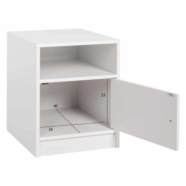 ΚΟΜΟΔΙΝΟ ΜΕΛΑΜΙΝΗΣ MALORY HM2205.05 ΛΕΥΚO 40x40x50Yεκ. - Image 3