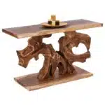 ΚΟΝΣΟΛΑ HM9357 ΑΠΟ ΜΑΣΙΦ ΞΥΛΟ ΤEAK ΦΥΣΙΚΟ 150X40X80YEK.