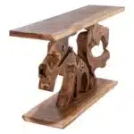 ΚΟΝΣΟΛΑ HM9357 ΑΠΟ ΜΑΣΙΦ ΞΥΛΟ ΤEAK ΦΥΣΙΚΟ 150X40X80YEK. - Image 4