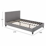 ΚΡΕΒΑΤΙ BECCA ΑΠΟ ΥΦΑΣΜΑ ΓΚΡΙ HM553.11 ΓΙΑ ΣΤΡΩΜΑ 150x200 EK. - Image 3