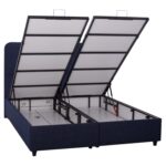 ΚΡΕΒΑΤΙ DOLORES ΜΕ ΑΠΟΘΗΚΕΥΤΙΚΟ ΑΠΟ ΜΠΛΕ ΥΦΑΣΜΑ HM631.08 ΓΙΑ ΣΤΡΩΜΑ 160x200 εκ. - Image 4