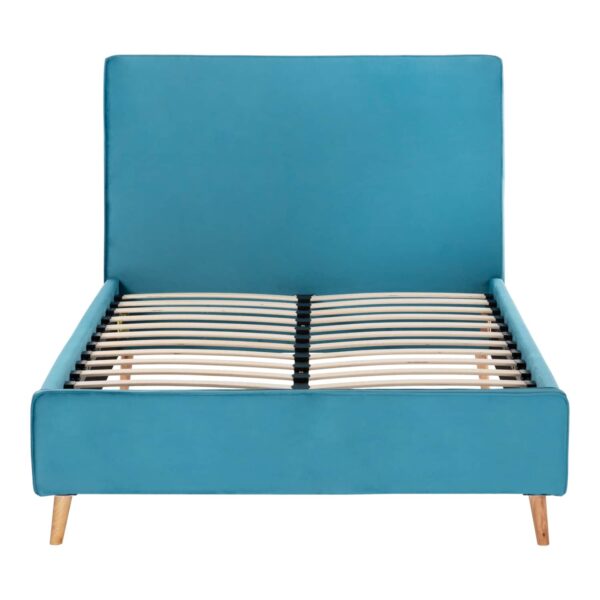 ΚΡΕΒΑΤΙ MAYLIN ΜΕ ΤΙΡΚΟΥΑΖ ΒΕΛΟΥΔΟ HM598.08 ΓΙΑ ΣΤΡΩΜΑ 120x200 EK. - Image 4