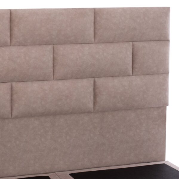 ΚΡΕΒΑΤΙ SOLEDAD ΜΠΕΖ HM644.22  ΓΙΑ ΣΤΡΩΜΑ 150x200 εκ. - Image 6