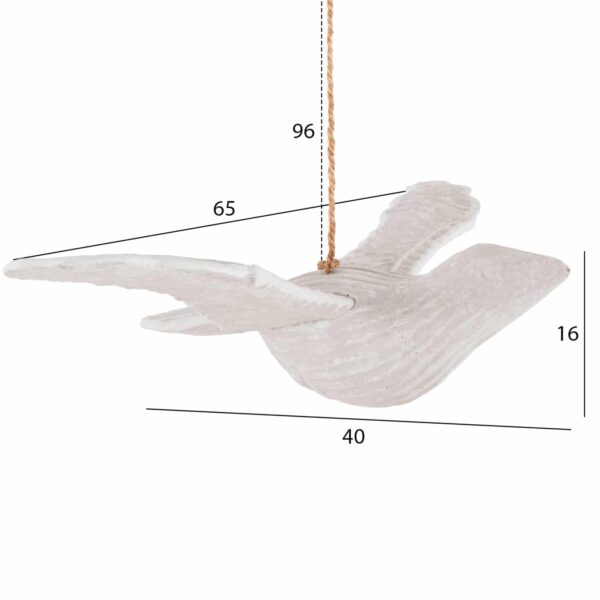 ΚΡΕΜΑΣΤΟ ΔΙAΚΟΣΜΗΤΙΚΟ ΓΛΑΡΟΣ HM4301 ΞΥΛΟ ΑΛΜΠΑΣΙΑΣ ΣΕ WHITEWASH 65x40x16-96Y εκ. - Image 2