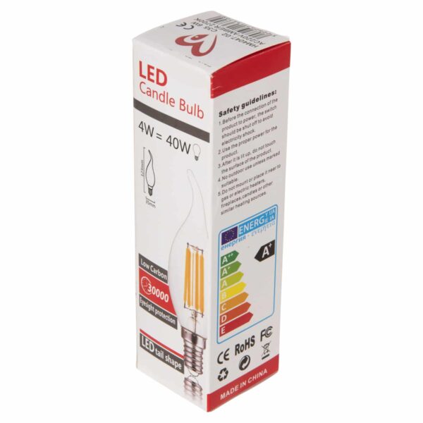 ΛΑΜΠΤΗΡΑΣ HM4047.02 ΣΤΥΛ ΦΛΟΓΑ LED FILAMENT 6W E14 3000K GOLD DIMMABLE - Image 5