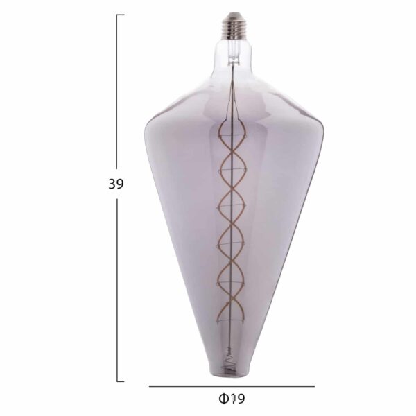 ΛΑΜΠΤΗΡΑΣ LED FILAMENT 8W E27 3000K SMOKE COLOR DIMMABLE  HM4054.03 - Image 2