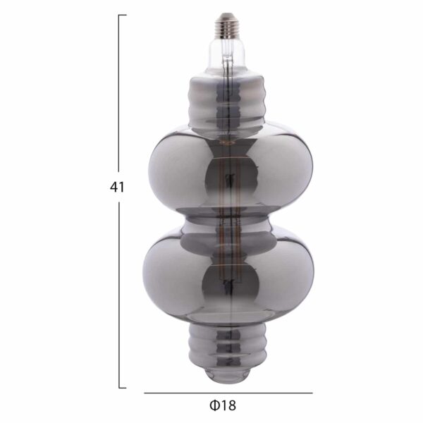 ΛΑΜΠΤΗΡΑΣ LED FILAMENT 8W E27 3000K SMOKE COLOR DIMMABLE  HM4053.03 - Image 2