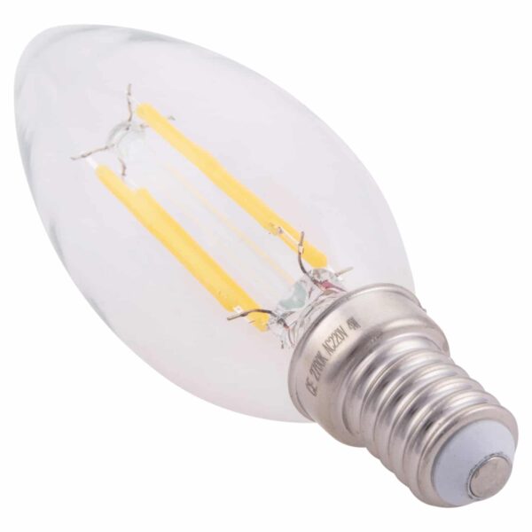 ΛΑΜΠΤΗΡΑΣ LED FILAMENT 4W E14 3000K ΔΙΑΦΑΝΟΣ DIMMABLE HM4048.01 - Image 3