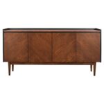 ΜΠΟΥΦΕΣ BEEN HM9740 MDF ΣΕ ΣΚΟΥΡΟ ΓΚΡΙ & ΚΑΡΥΔΙ ΚΑΠΛΑΜΑ 170x43x83Υεκ. - Image 4