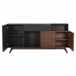 ΜΠΟΥΦΕΣ PREDA HM9747 MDF ΜΕ ΚΑΡΥΔΙ & ΣΚΟΥΡΟ ΓΚΡΙ ΚΑΠΛΑΜΑ 167x28-40x80Υεκ. - Image 5