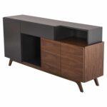 ΜΠΟΥΦΕΣ PREDA HM9747 MDF ΜΕ ΚΑΡΥΔΙ & ΣΚΟΥΡΟ ΓΚΡΙ ΚΑΠΛΑΜΑ 167x28-40x80Υεκ. - Image 6