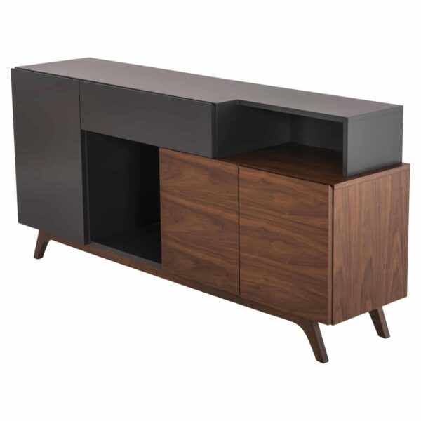 ΜΠΟΥΦΕΣ PREDA HM9747 MDF ΜΕ ΚΑΡΥΔΙ & ΣΚΟΥΡΟ ΓΚΡΙ ΚΑΠΛΑΜΑ 167x28-40x80Υεκ. - Image 6