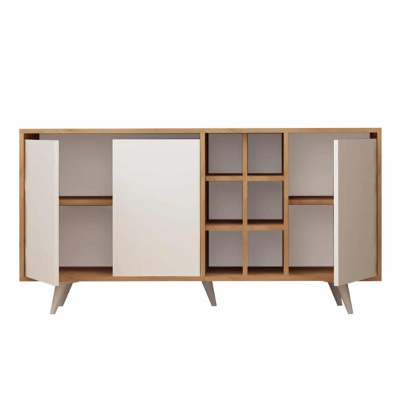 ΜΠΟΥΦΕΣ ΜΕΛΑΜΙΝΗΣ ΚΑΡΥΔΙ ΜΕ ΛΕΥΚΕΣ ΠΟΡΤΕΣ 140x40x86Yεκ.HM9432.02 - Image 5