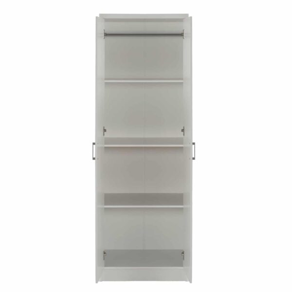 ΝΤΟΥΛΑΠΑ 2ΦΥΛΛΗ BAILEY ΜΕ ΤΡΙΑ ΡΑΦΙΑ HM337.05 ΜΕΛΑΜΙΝΗ ΛΕΥΚΗ 60Χ43Χ181Υεκ. - Image 4