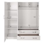 ΝΤΟΥΛΑΠΑ 3ΦΥΛΛΗ CARLY HM384.05 ΜΕ ΔΥΟ ΣΥΡΤΑΡΙΑ ΛΕΥΚΗ 150X55Χ180Υεκ. - Image 3