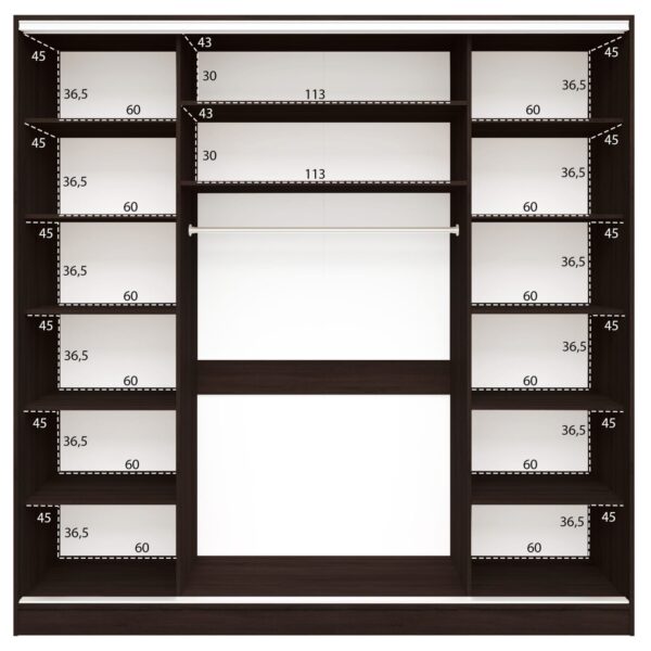 ΝΤΟΥΛΑΠΑ ΣΥΡΟΜΕΝΗ ADLER ΜΕΛΑΜΙΝΗΣ ΒΕΓΓΕ ΜΕ ΚΑΘΡΕΦΤΗ 3ΦΥΛΛΗ 240x60X240Yεκ.HM2462.02 - Image 4