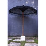 ΟΜΠΡΕΛΑ ΜΠΑΛΙΝΕΖΙΚΗ ΜΑΚΡΑΜΕ ΜΑΥΡΗ ΞΥΛO TEAK Φ200X250εκ. HM6035.03 - Image 3