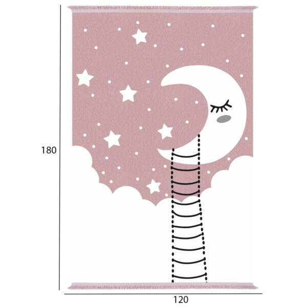 ΠΑΙΔΙΚΟ ΧΑΛΙ ΜΕ ΚΡΟΣΙΑ ΦΕΓΓΑΡΙ ΡΟΖ HM7679.18 120Χ180 εκ. - Image 2