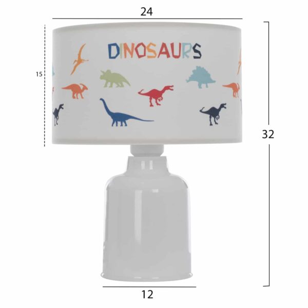 ΠΑΙΔΙΚΟ ΦΩΤΙΣΤΙΚΟ ΕΠΙΤΡΑΠΕΖΙΟ ΥΦΑΣΜΑΤΙΝΟ ΔΕΙΝΟΣΑΥΡΟΙ Φ24x32Υ εκ.HM7577.05 - Image 2