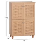 ΠΑΠΟΥΤΣΟΘΗΚΗ-ΝΤΟΥΛΑΠΙ KABIRA ΜΕΛΑΜΙΝΗΣ 4 ΠΟΡΤΕΣ HM2210.09 ΟΑΚ 77x34x115Υεκ. - Image 2