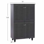 ΠΑΠΟΥΤΣΟΘΗΚΗ-ΝΤΟΥΛΑΠΙ ΞΥΛΙΝΗ KABIRA 4 ΠΟΡΤΕΣ HM2210.10 ΓΚΡΙ 77x34x123Υεκ. - Image 2