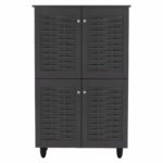 ΠΑΠΟΥΤΣΟΘΗΚΗ-ΝΤΟΥΛΑΠΙ ΞΥΛΙΝΗ KABIRA 4 ΠΟΡΤΕΣ HM2210.10 ΓΚΡΙ 77x34x123Υεκ. - Image 3