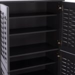 ΠΑΠΟΥΤΣΟΘΗΚΗ-ΝΤΟΥΛΑΠΙ ΞΥΛΙΝΗ KABIRA 4 ΠΟΡΤΕΣ HM2210.10 ΓΚΡΙ 77x34x123Υεκ. - Image 5